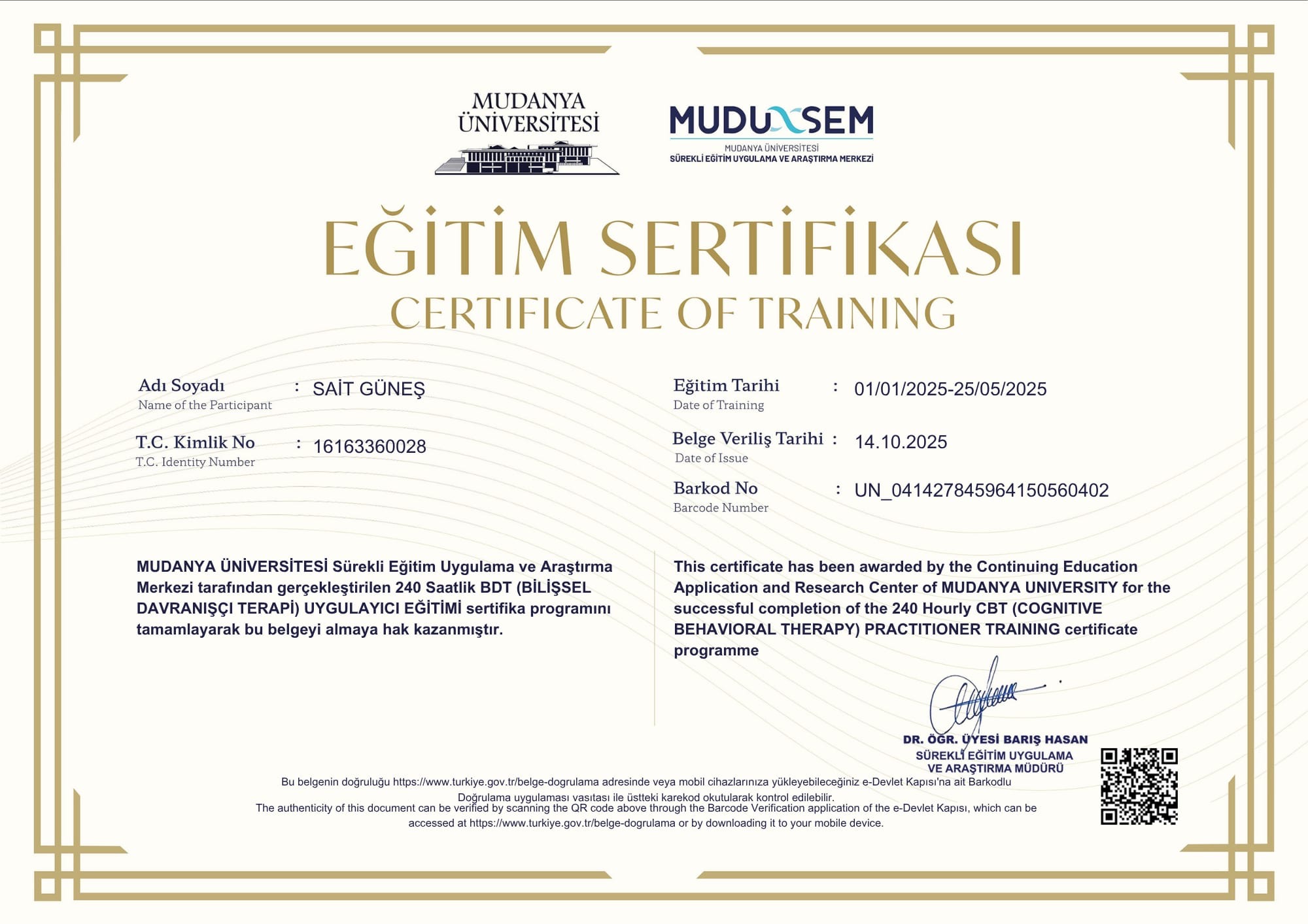 Sait Emre Güneş — Bilim, Empati ve Zihinsel Dönüşümün Kesişiminde Bir Davranış Bilimci